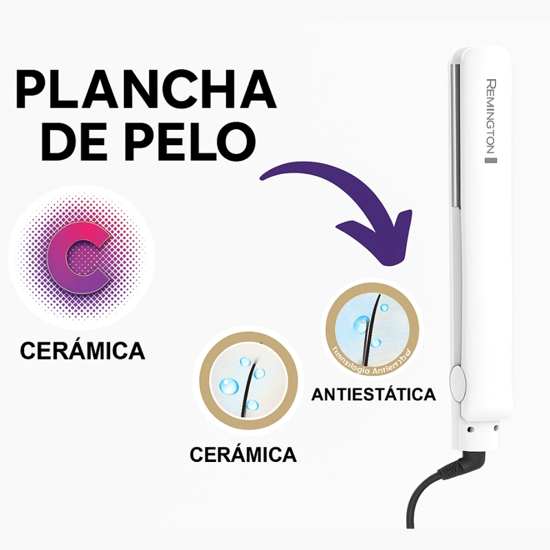 ALISADOR DE CABELLO REMINGTON S1305 CERAMIC PRO ANTI FRIZZ - 3