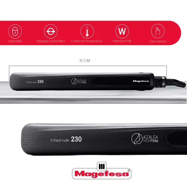 PLANCHA DE PELO MAGEFESA AZALEA BLACK MGF7550 - 4