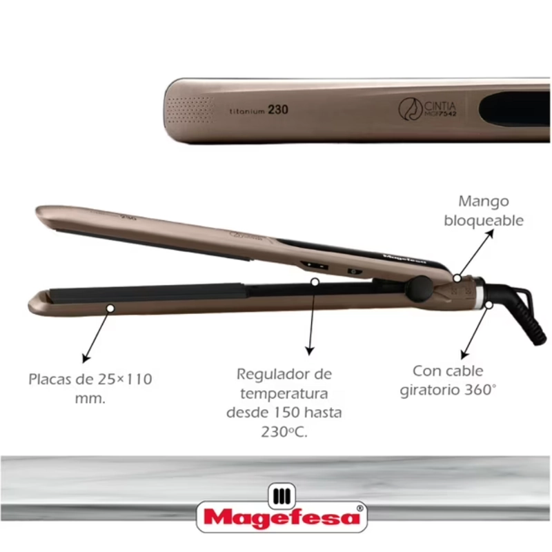 PLANCHA DE PELO MAGEFESA CINTIA MGF7542 - 3