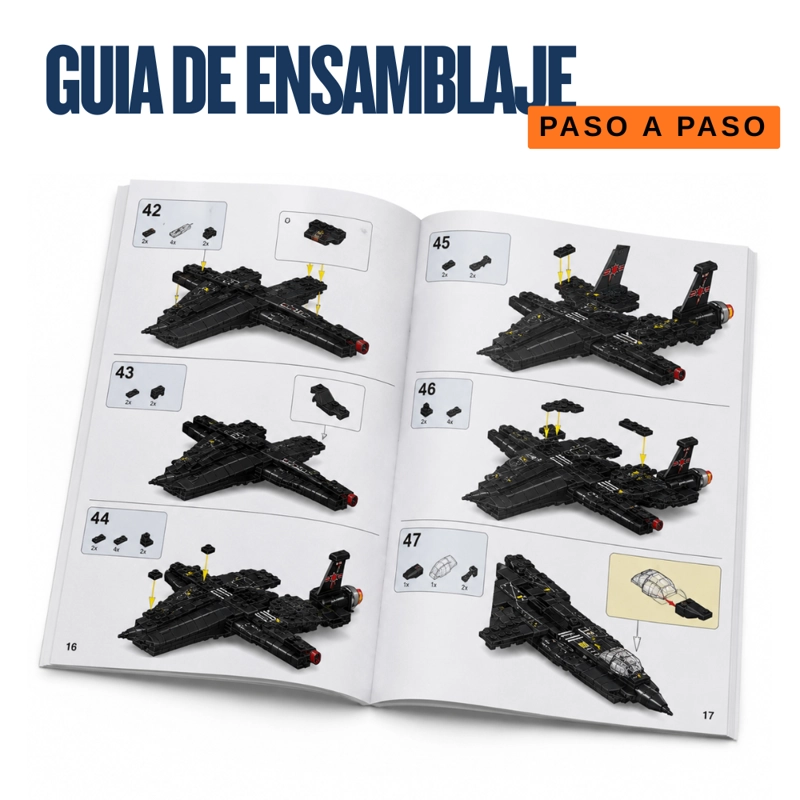 AVION DE COMBATE K0920 431 PIEZAS BLOQUES DE CONSTRUCCION - 4
