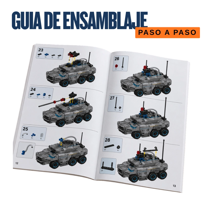 CAMION MILITAR ARMABLE K3150 383 PIEZAS BLOQUES DE CONSTRUCCION - 4