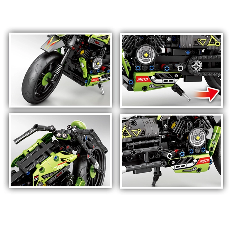 MOTO CHOPPER ARMABLE 435 PIEZAS BLOQUES DE CONSTRUCCION - 2