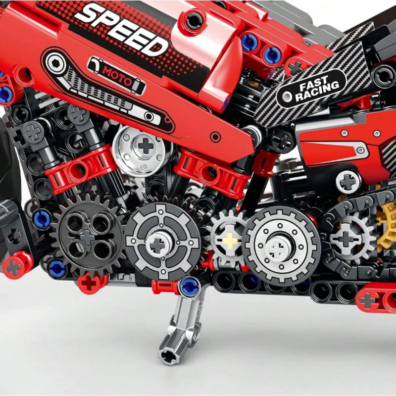 MOTO CHOPPER DEPORTIVA BLOQUES DE CONSTRUCCION 470 PZAS - 3