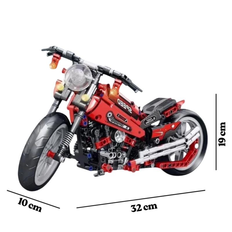 MOTO CHOPPER DEPORTIVA BLOQUES DE CONSTRUCCION 470 PZAS - 6