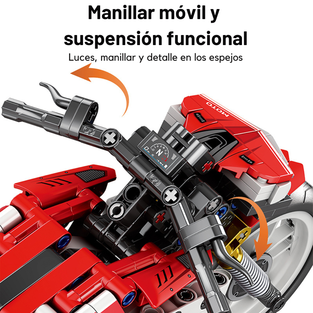 MOTO NAKED DEPORTIVA SET DE CONSTRUCCION 467 PIEZAS - 3