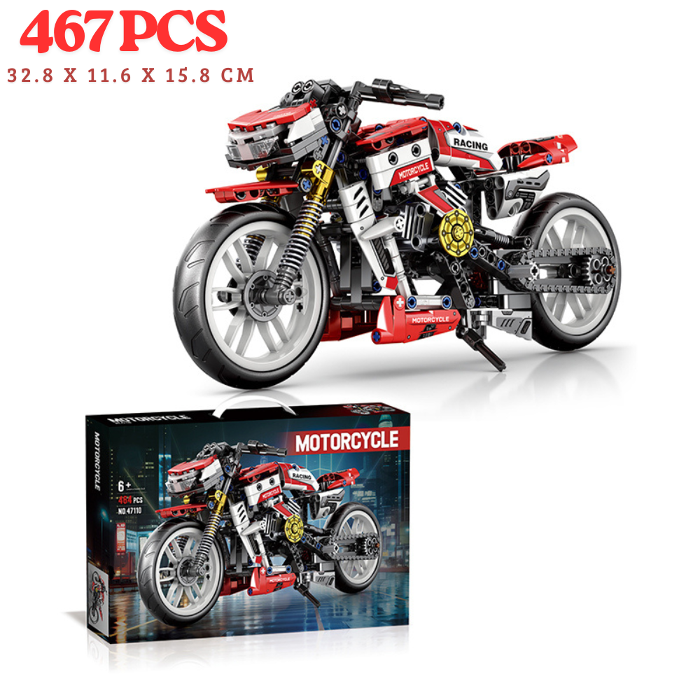 MOTO NAKED DEPORTIVA SET DE CONSTRUCCION 467 PIEZAS - 7