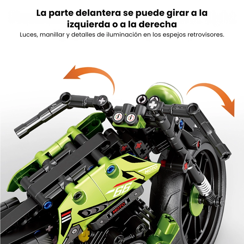 MOTO CHOPPER ARMABLE 435 PIEZAS BLOQUES DE CONSTRUCCION - 3