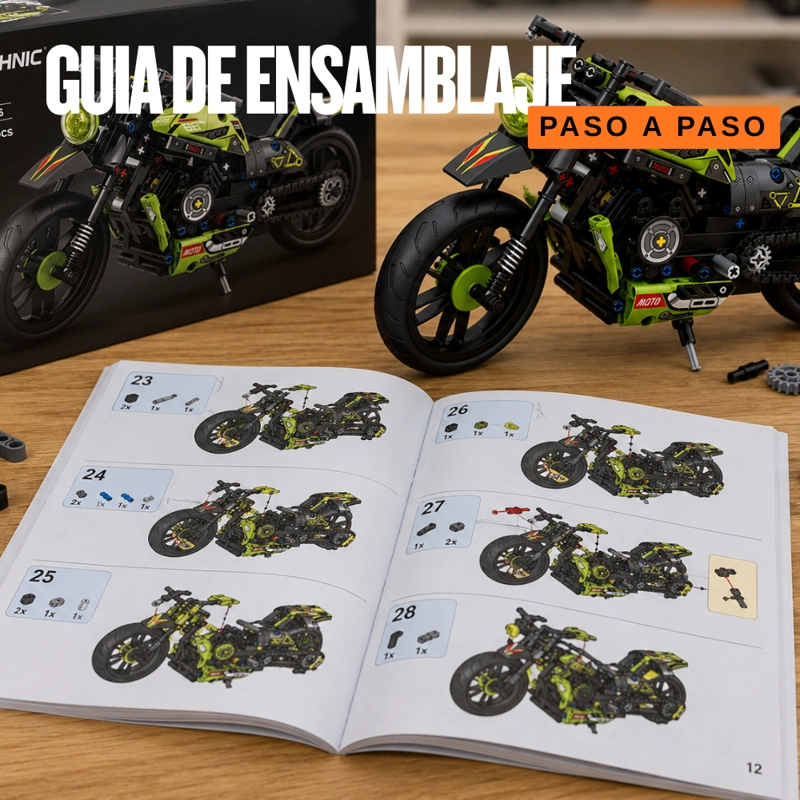 MOTO CHOPPER ARMABLE 435 PIEZAS BLOQUES DE CONSTRUCCION - 4