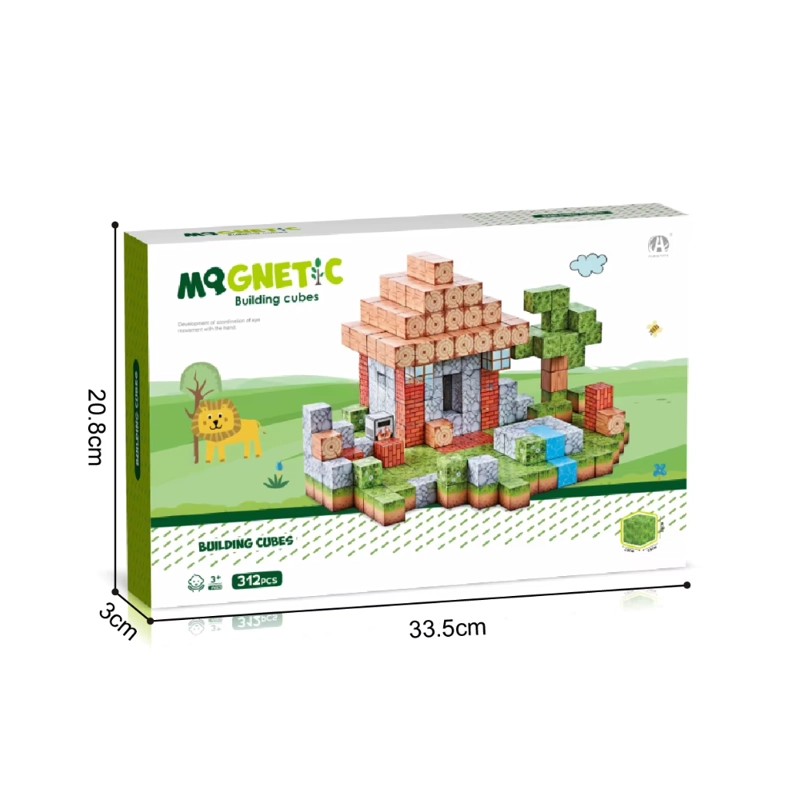 CUBOS MAGNE TICOS TIPO MINECRAFT 312 PIEZAS - 7