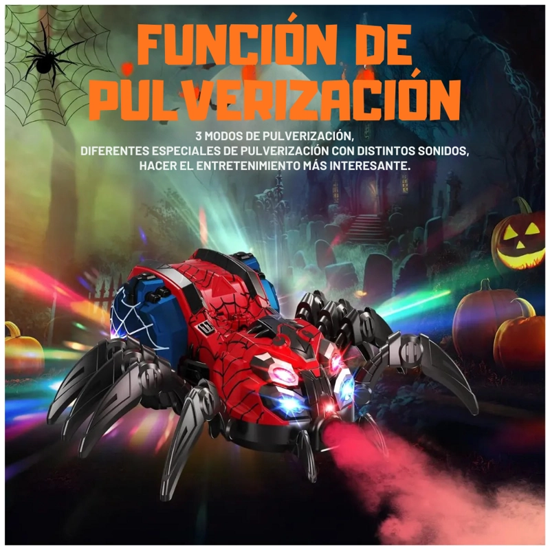ARAÑA RC 2.4 GHZ CON LUCES LED, MUSICA, PULVERIZADOR Y CONTROL REMOTO - 4