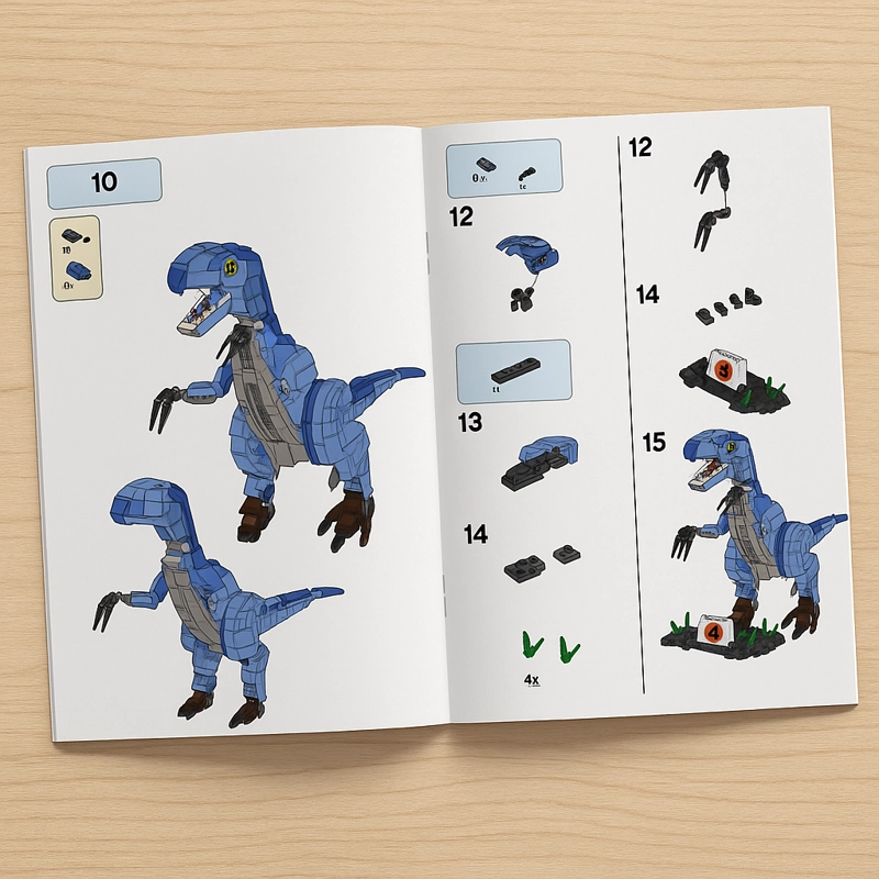 DINOSAURIO THERIZINOSAURUS BLOQUES DE CONSTRUCCION 996 PCS - 5