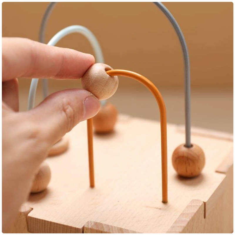 CUBO DIDACTICO MONTESSORI DE MADERA CON ENCAJE DE FIGURAS - 5