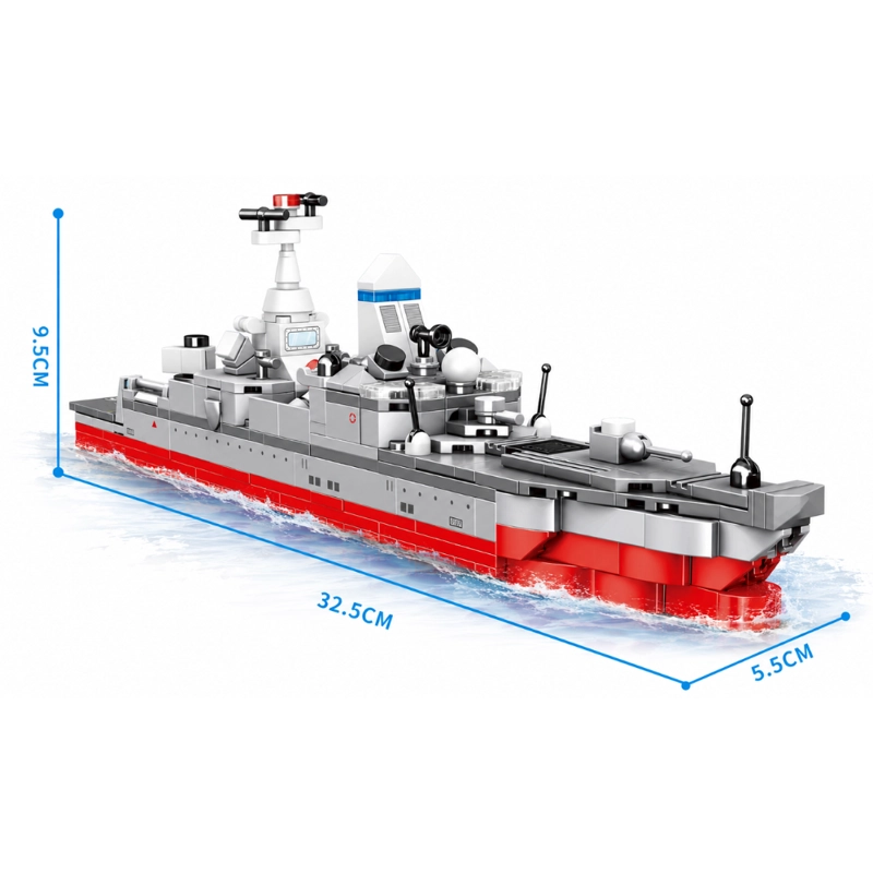 BLOQUES DE CONSTRUCCION MINGDI BARCO MILITAR 460 PIEZAS K3131 - 2