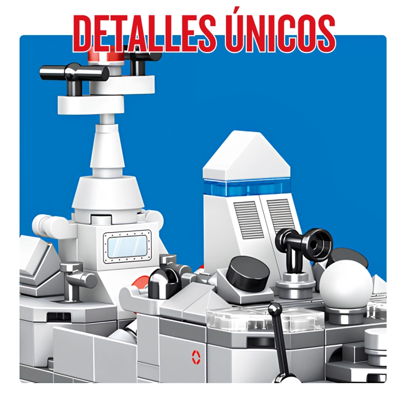 BLOQUES DE CONSTRUCCION MINGDI BARCO MILITAR 460 PIEZAS K3131 - 4