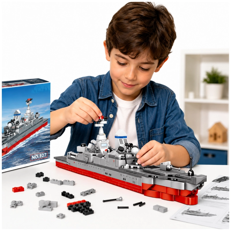 BLOQUES DE CONSTRUCCION MINGDI BARCO MILITAR 460 PIEZAS K3131 - 7