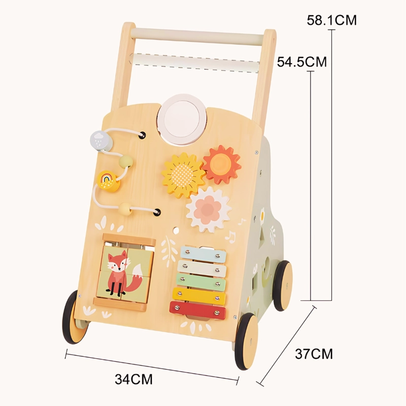 CAMINADOR ANDADOR DE MADERA TOOKY TOY BABY WALKER MONTESSORI 18M+ - 3