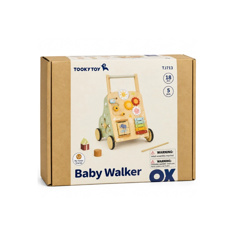 CAMINADOR ANDADOR DE MADERA TOOKY TOY BABY WALKER MONTESSORI 18M+ - 6