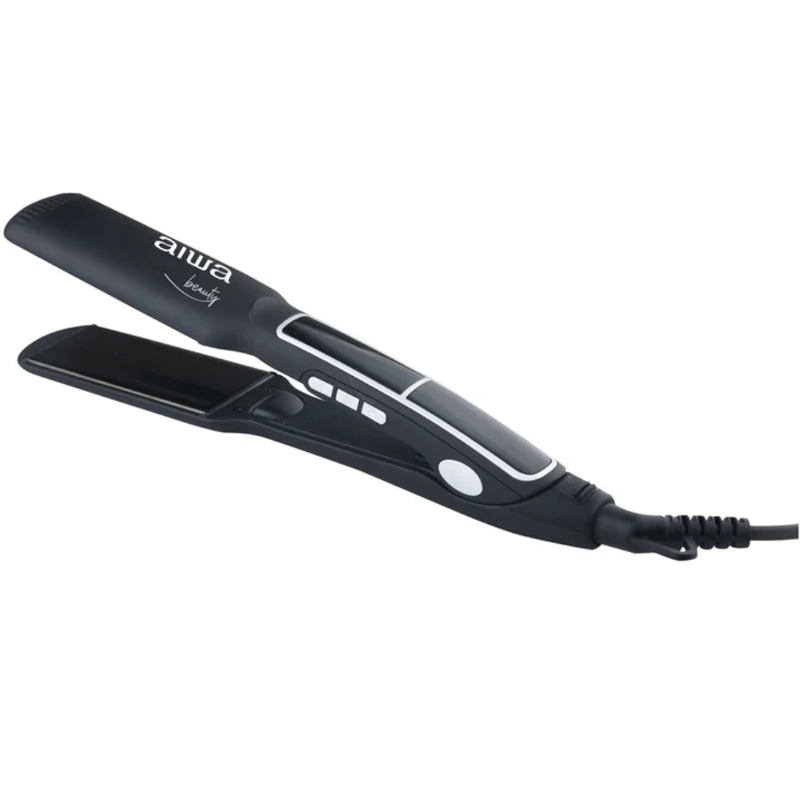 PLANCHA ALISADORA DE CABELLO AIWA AW-TP5538 PLACAS DE TITANIO DIGITAL - 1