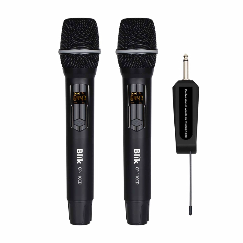 PAR DE MICROFONOS INALAMBRICOS CON RECEPTOR BLIK CP-110CD - 1
