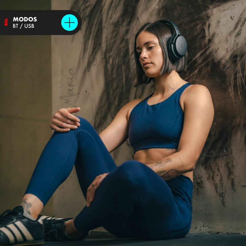 AUDIFONOS BLUETOOTH BLIK NEO CANCELACION DE RUIDO 60H NEGRO - 6
