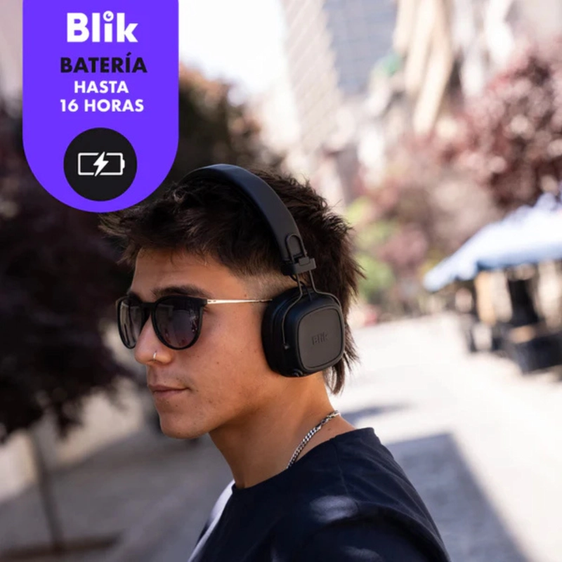 AUDIFONOS BLUETOOTH INALAMBRICOS BLIK FEEL250 NEGROS 16 HRS - 4