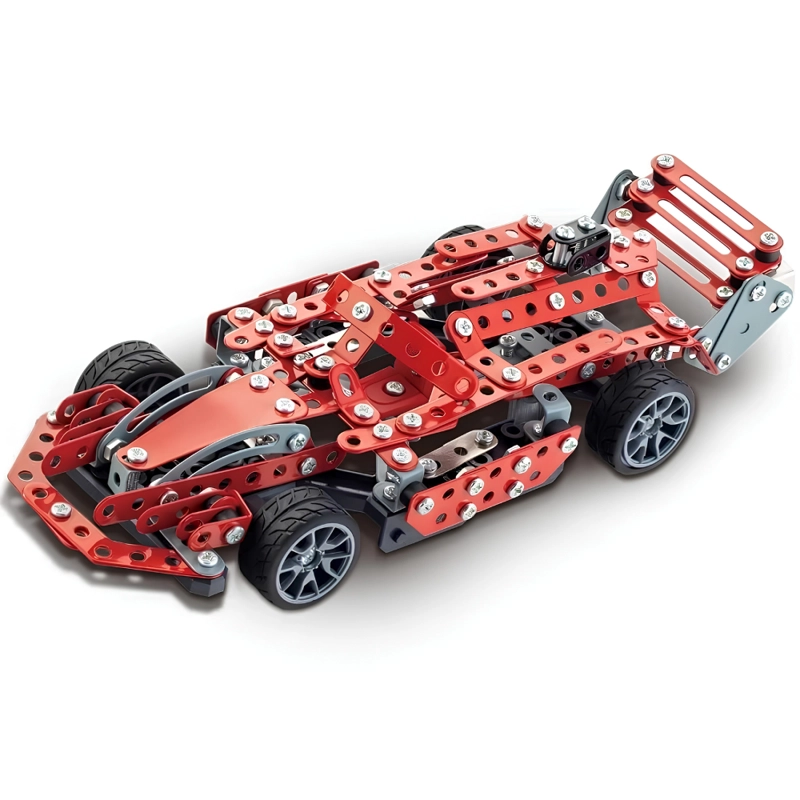 AUTO DE CARRERA ARMABLE DE METAL 287 PIEZAS CON HERRAMIENTAS - 1