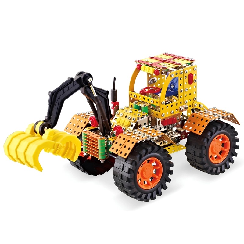 EXCAVADORA ARMABLE DE METAL 713 PIEZAS CON HERRAMIENTAS - 1