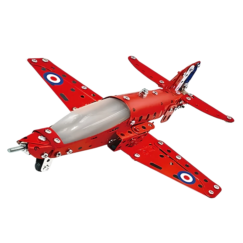 AVION ARMABLE DE METAL 201 PIEZAS CON HERRAMIENTAS - 1