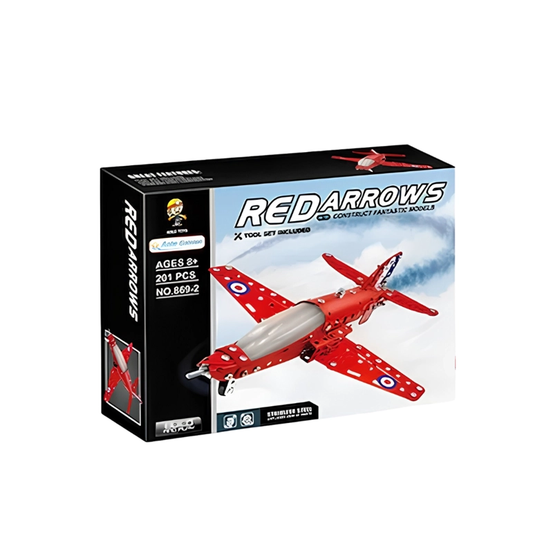 AVION ARMABLE DE METAL 201 PIEZAS CON HERRAMIENTAS - 5