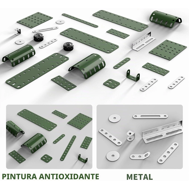 AVION MILITAR ARMABLE DE METAL 389 PIEZAS CON HERRAMIENTAS - 2