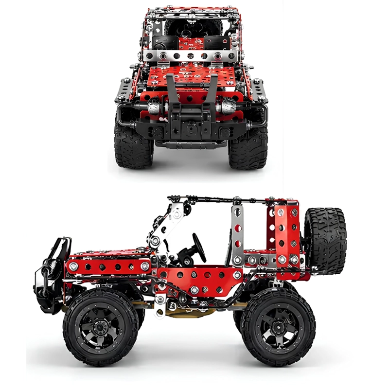 PICK UP 4X4 TODOTERRENO ARMABLE DE METAL 274 PIEZAS CON HERRAMIENTAS - 2