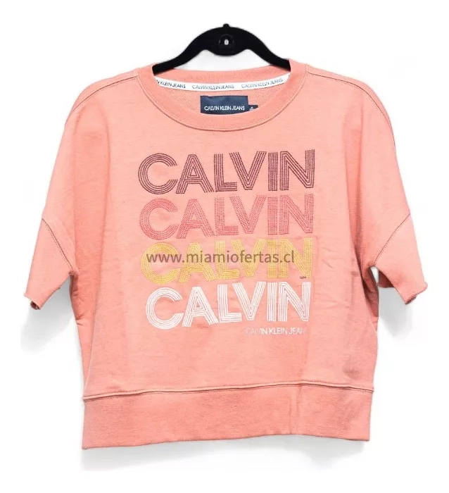 POLERON OVERSIZE MANGA CORTA DE MUJER CALVIN KLEIN - 1