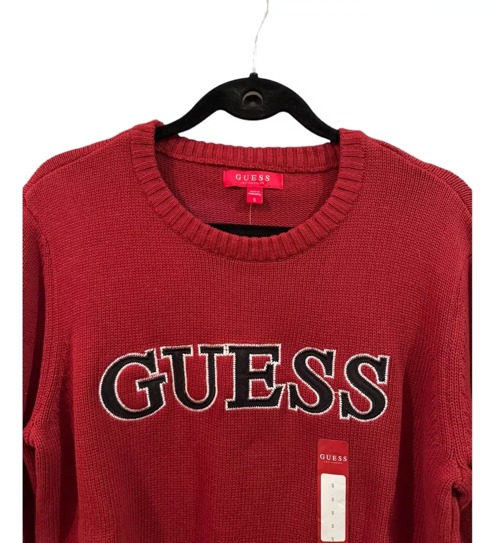 CHALECO DE HOMBRE MARCA GUESS COLOR ROJO OSCURO - 3