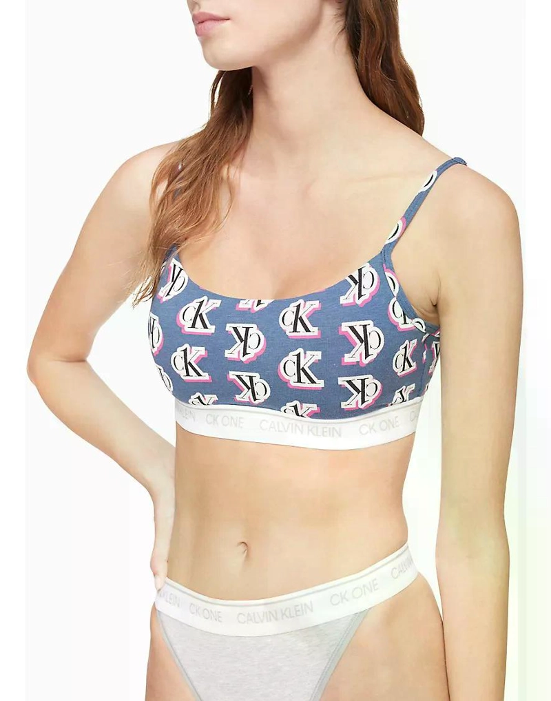 BRALETTE CALVIN KLEIN AZUL ESTAMPADO L - 1
