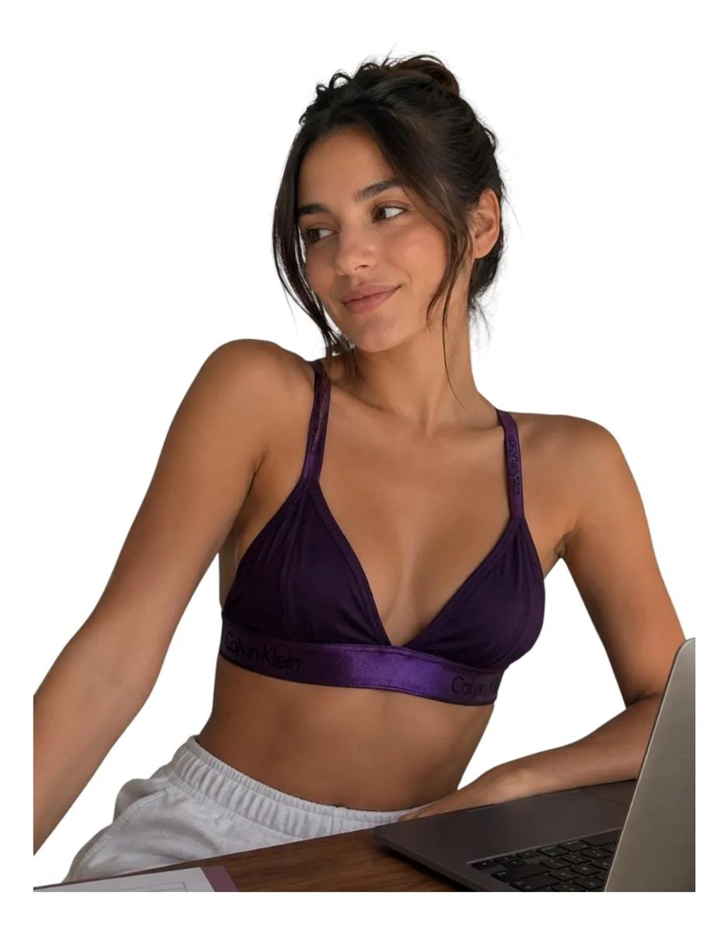 BRALETTE CALVIN KLEIN VIOLETA LISO M - 1