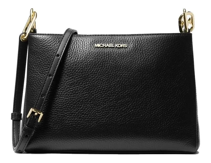 BOLSA MICHAEL KORS ORIGINAL TRISHA CROSSBODY BLACK PIEL NEGRO - 1