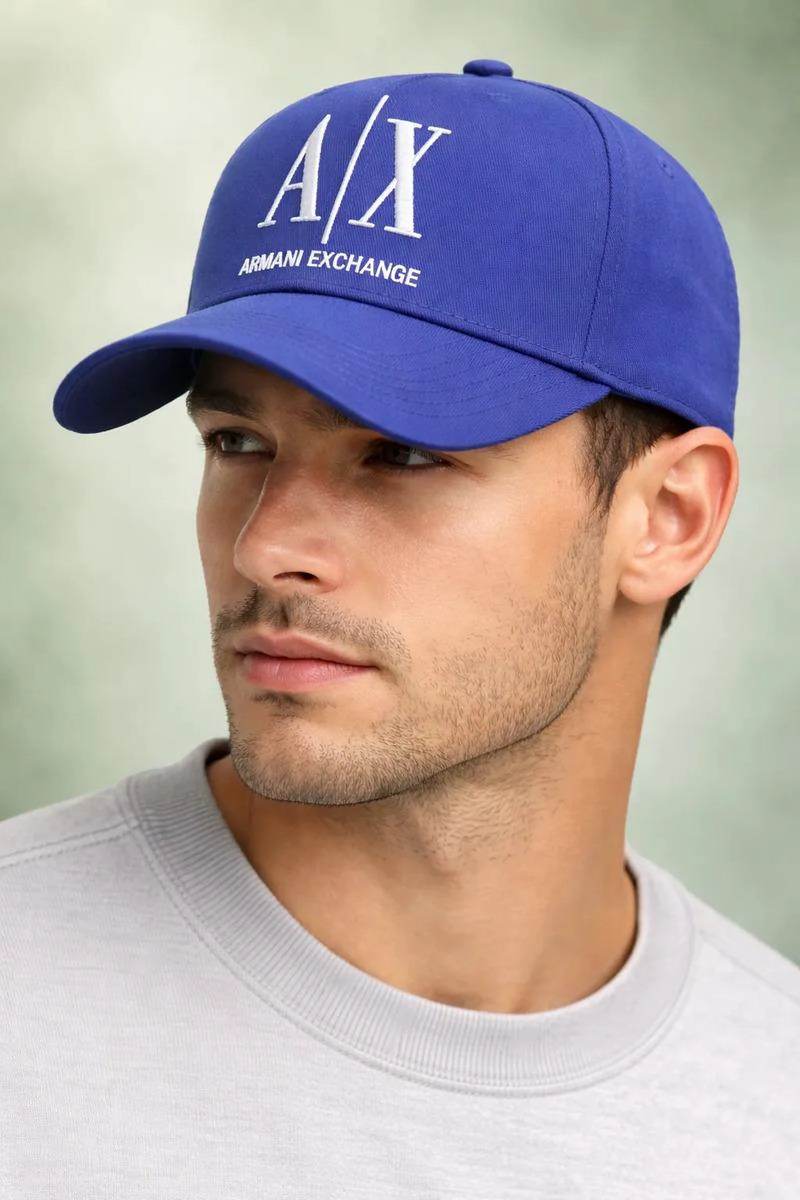 GORRO JOCKEY ARMANI EXCHANGE AZUL ESTANDAR - 5