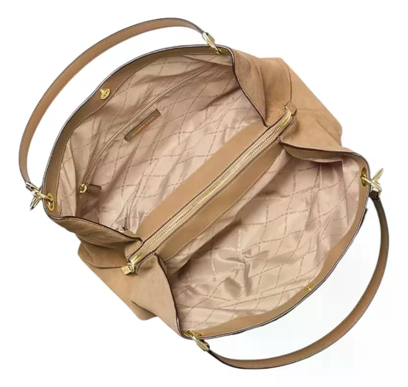 CARTERA TOTE MICHAEL KORS MODELO CHRISTINA ORIGINAL BEIGE LISA DORADOS - 2