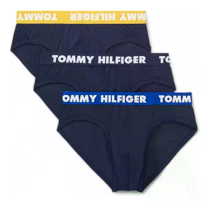 PACK X 3 SLIP TOMMY HILFIGER AZUL OSCURO M - 1