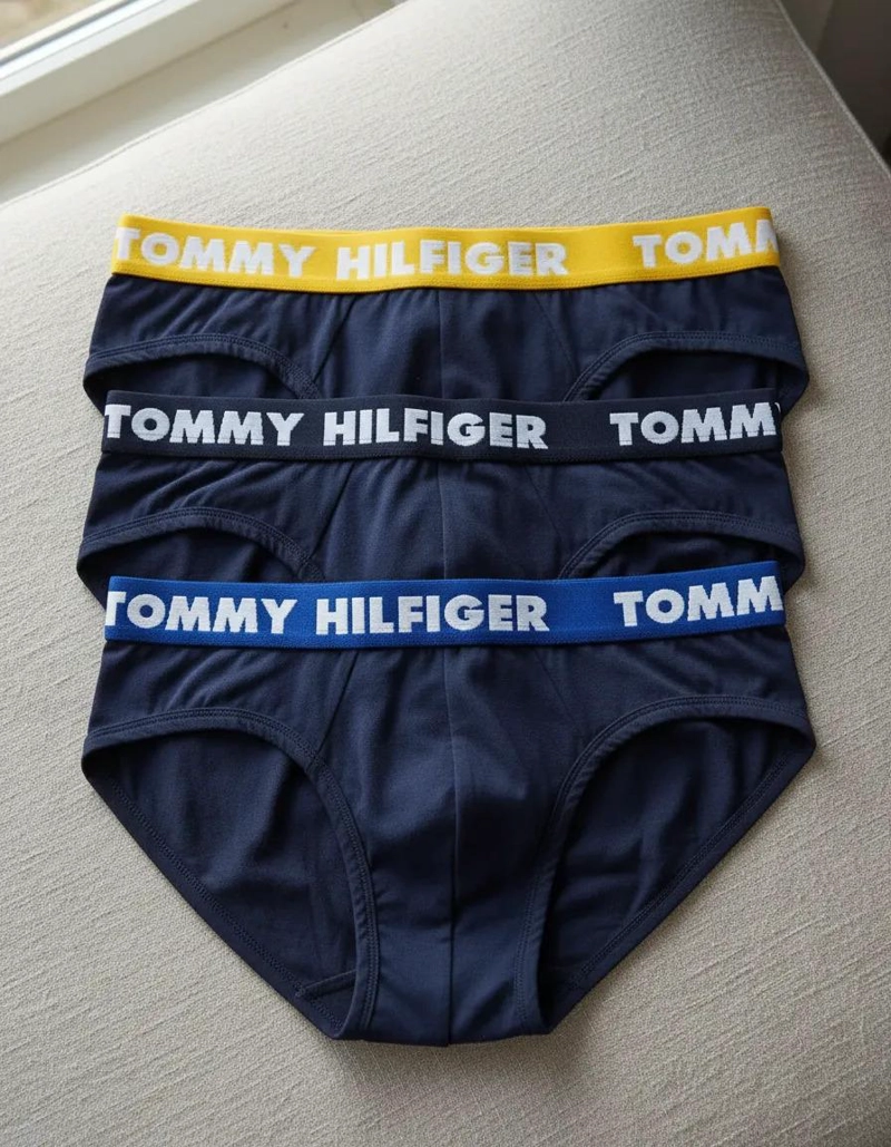PACK X 3 SLIP TOMMY HILFIGER AZUL OSCURO M - 2