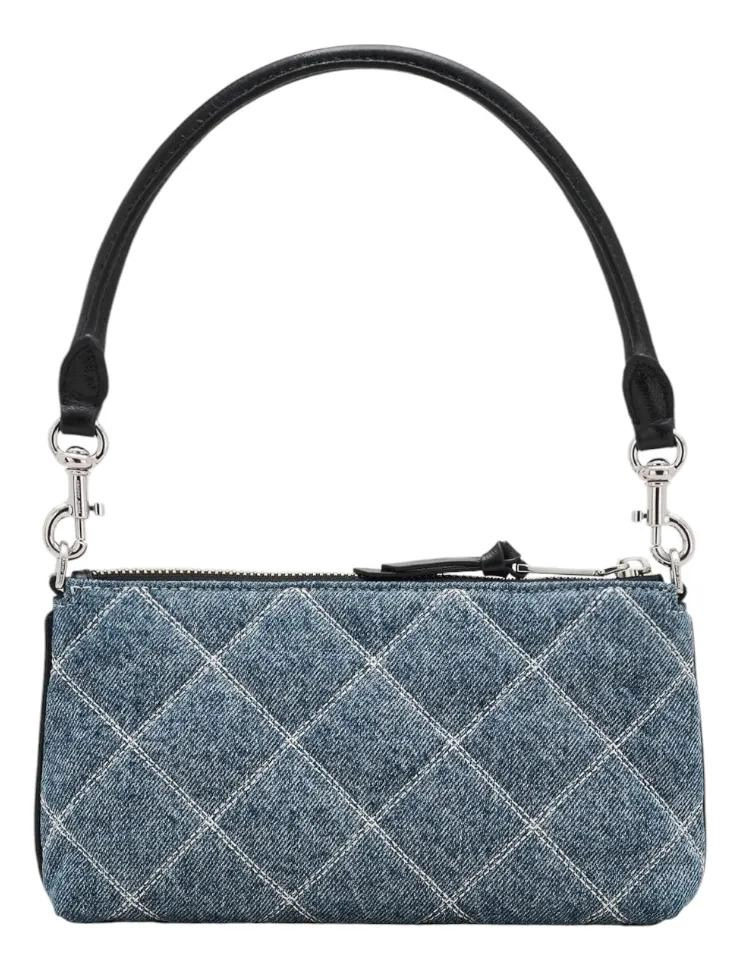 CARTERA/CROSSBODY MARC JACOBS MODELO THE SNAPSHOT CONVERTIBL AZUL ACERO LISA PLATEADOS - 2