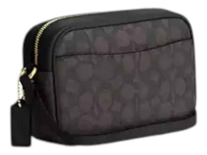CARTERA CROSSBODY COACH MODELO JAMIE MEDIANA ORIGINAL NEGRO MONOGRAMA MONOGRAMA DORADOS - 3