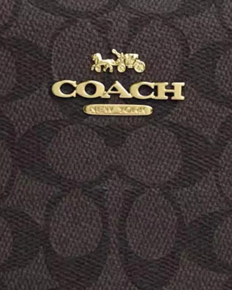 CARTERA CROSSBODY COACH MODELO JAMIE MEDIANA ORIGINAL NEGRO MONOGRAMA MONOGRAMA DORADOS - 6