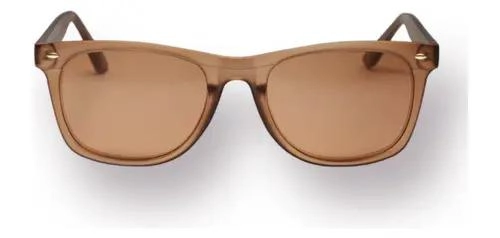 LENTES DE SOL FOSSIL ORIGINALES LISO MARRON CLARO - 1