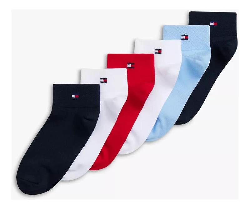PACK X 6 CALCETAS TOMMY HILFIGER DE COLORES MUJER MULTICOLOR 35-41 - 1