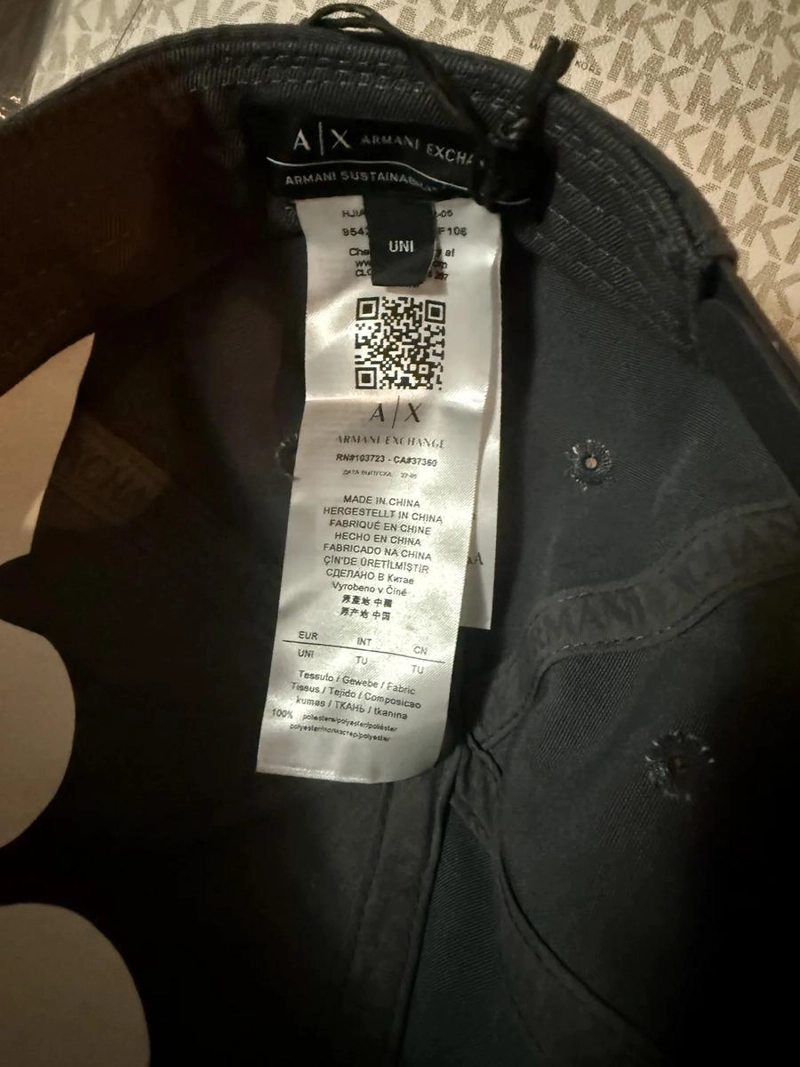 GORRO JOCKEY ARMANI EXCHANGE ADULTOS GRIS ESTANDAR - 6