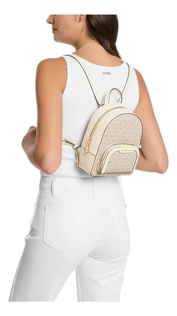 MINI MOCHILA MICHAEL KORS JAYCEE CONVERTIBLE EN CROSSBODY VAINILLA - 7