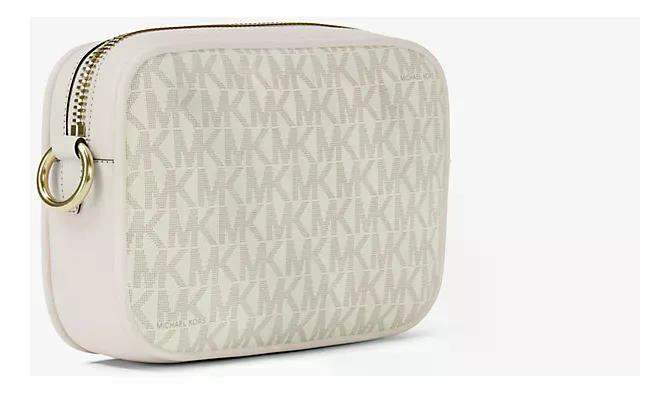 CARTERA CROSSBOSY MICHAEL KORS JET SET TRAVEL SMALL ORIGINAL VAINILLA MONOGRAMA DORADO - 2