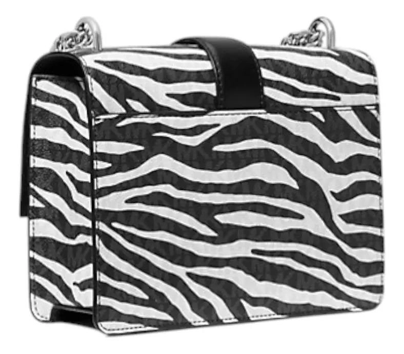 CARTERA CROSSBODY MICHAEL KORS MODELO GREENWICH ANIMAL PRINT ANIMAL PRINT DORADO - 3