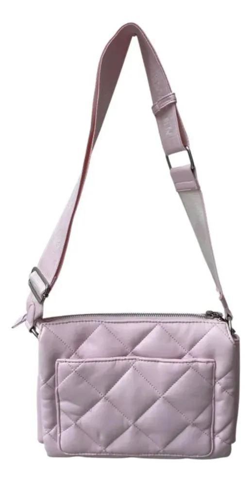 CARTERA O CROSSBODY STEVE MADDEN MODELO BPIERO2 ROSA LISA PLATEADO - 4